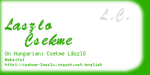 laszlo csekme business card